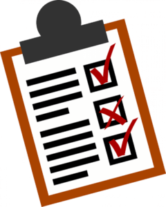 Illustration représentant un questionnaire de sondage.
